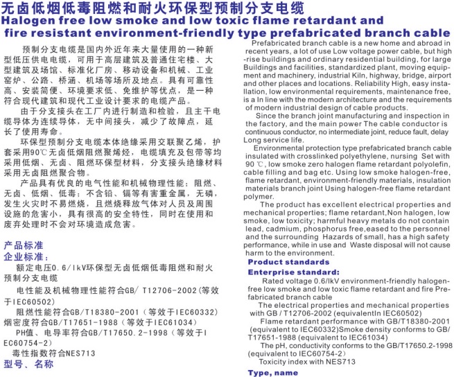 預制分支電纜